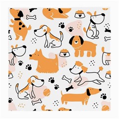 Seamless Pattern Of Cute Dog Puppy Cartoon Funny And Happy Medium Glasses Cloth (2 Sides) by Wav3s