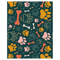 Dog Paw Colorful Fabrics Digitally Drawstring Bag (small)