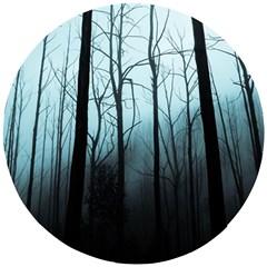 Tree Night Dark Forest Wooden Puzzle Round by Vaneshop