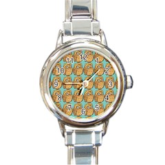 Owl Bird Pattern Round Italian Charm Watch by Vaneshop