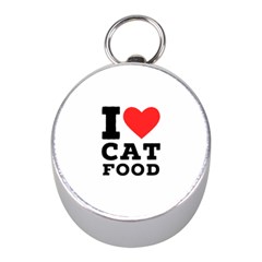 I Love Cat Food Mini Silver Compasses by ilovewhateva