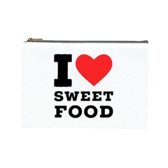 I Love Sweet Food Cosmetic Bag (large) by ilovewhateva