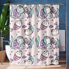 Cartoon Cat Cute Animal Design Drawing Illustration Kawaii Shower Curtain 60  X 72  (medium)  by Grandong