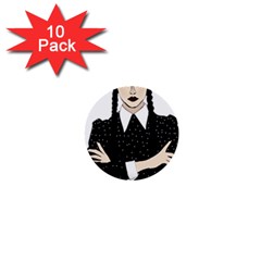 Wednesday Addams 1  Mini Buttons (10 Pack)  by Fundigitalart234