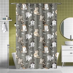 Cute Cat Pattern Cartoon Shower Curtain 48  X 72  (small)  by Cowasu