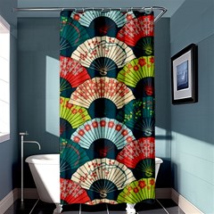 Japanese Fans Bright Pattern Shower Curtain 36  X 72  (stall) 