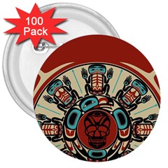 Skull Grateful Dead Phone Gratefuldead 3  Buttons (100 Pack)  by Cowasu