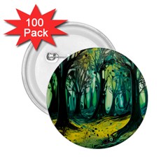 Ai Generated Trees Forest Mystical Forest Nature Art 2 25  Buttons (100 Pack)  by Ndabl3x