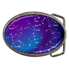 Realistic Night Sky With Constellations Belt Buckles by Cowasu