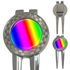 Multi Color Rainbow Background 3-in-1 Golf Divots by Amaryn4rt