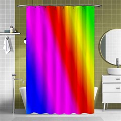 Multi Color Rainbow Background Shower Curtain 48  X 72  (small)  by Amaryn4rt