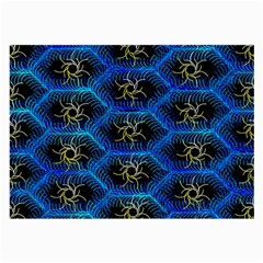 Blue Bee Hive Pattern- Large Glasses Cloth by Amaryn4rt