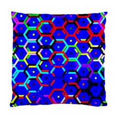 Blue Bee Hive Pattern Standard Cushion Case (one Side)