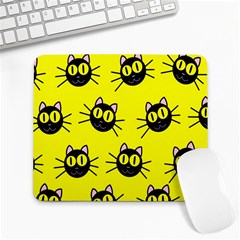 Cats Heads Pattern Design Large Mousepad by Amaryn4rt