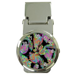 Autumn Pattern Dried Leaves Money Clip Watches by Simbadda