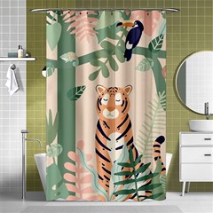 Kids Animals & Jungle Friends Shower Curtain 48  X 72  (small)  by Ravend