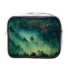 Green Tree Forest Jungle Nature Landscape Mini Toiletries Bag (one Side) by Ravend