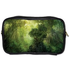 Green Beautiful Jungle Toiletries Bag (two Sides)