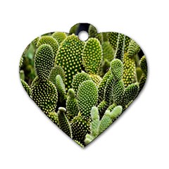 Cactus Flora Flower Nature Floral Dog Tag Heart (one Side)