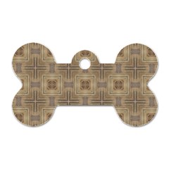 Abstract Wood Design Floor Texture Dog Tag Bone (one Side) by Celenk