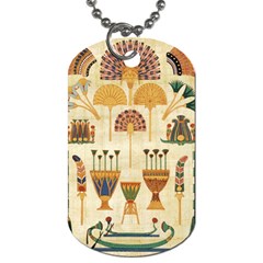 Egyptian Paper Papyrus Hieroglyphs Dog Tag (one Side) by Vaneshop