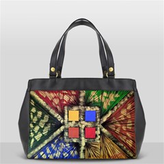 Acrylic Abstract Art Design  Oversize Office Handbag