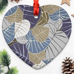 Ackground Leaves Desktop Ornament (heart) by Amaryn4rt