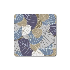 Ackground Leaves Desktop Square Magnet by Amaryn4rt