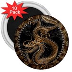 Dragon Pentagram 3  Magnets (10 pack)  Front