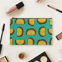 Taco-drawing-background-mexican-fast-food-pattern Cosmetic Bag (medium) by uniart180623