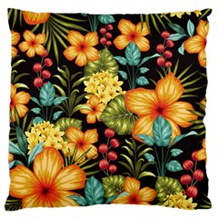 Fabulous-colorful-floral-seamless Standard Premium Plush Fleece Cushion Case (two Sides)