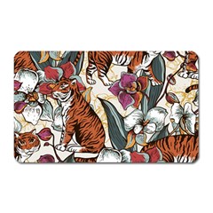 Natural-seamless-pattern-with-tiger-blooming-orchid Magnet (rectangular)