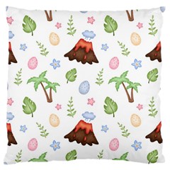 Cute-palm-volcano-seamless-pattern Standard Premium Plush Fleece Cushion Case (two Sides) by uniart180623