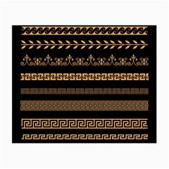 Set-antique-greek-borders-seamless-ornaments-golden-color-black-background-flat-style-greece-concept Small Glasses Cloth (2 Sides) by uniart180623