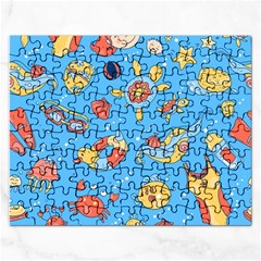 Hand-drawn-seamless-pattern-summer-time Rectangular Jigsaw Puzzl