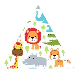 Seamless-pattern-vector-with-animals-cartoon Wooden Puzzle Triangle