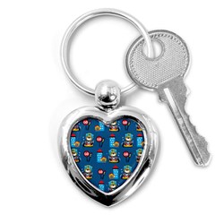 Racing-car-printing-set-cartoon-vector-pattern Key Chain (heart) by uniart180623