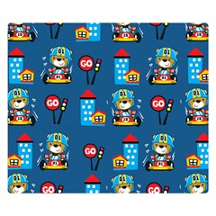 Racing-car-printing-set-cartoon-vector-pattern Two Sides Premium Plush Fleece Blanket (small)