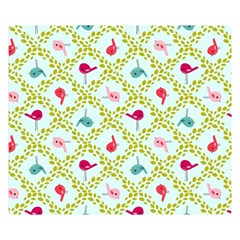 Birds-pattern-background Two Sides Premium Plush Fleece Blanket (small)