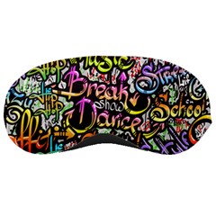 Graffiti-word-seamless-pattern Sleeping Mask by uniart180623