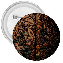 Always On My Mind Brain Map Vintage 3  Buttons by uniart180623
