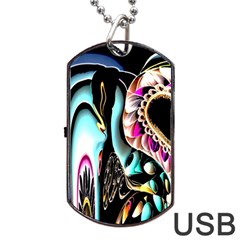 Garden Flower Nature Digital Art Abstract Dog Tag Usb Flash (two Sides) by uniart180623