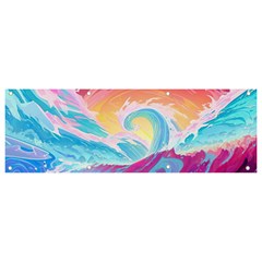 Waves Ocean Sea Tsunami Nautical Banner And Sign 9  X 3  by uniart180623