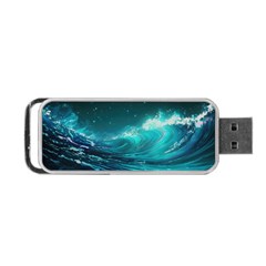 Tsunami Waves Ocean Sea Nautical Nature Water Portable Usb Flash (two Sides) by uniart180623