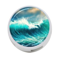 Waves Ocean Sea Tsunami Nautical Painting 4-port Usb Hub (two Sides) by uniart180623