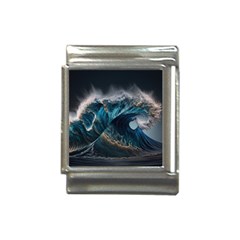 Tsunami Waves Ocean Sea Water Rough Seas Italian Charm (13mm) by uniart180623