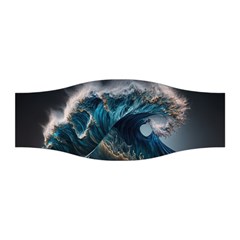 Tsunami Waves Ocean Sea Water Rough Seas Stretchable Headband by uniart180623