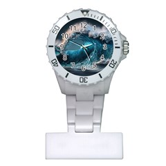 Tsunami Waves Ocean Sea Water Rough Seas Plastic Nurses Watch by uniart180623