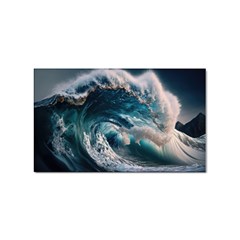 Tsunami Waves Ocean Sea Water Rough Seas Sticker (rectangular) by uniart180623