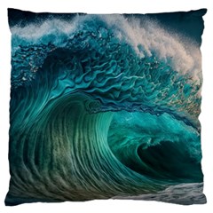 Tsunami Waves Ocean Sea Water Rough Seas Large Cushion Case (two Sides)